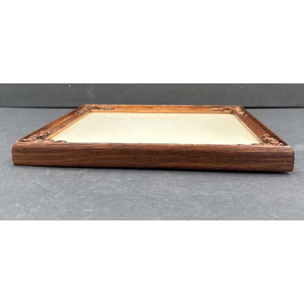 Vtg Ornate Rectangle Wood 8x10‎ Picture Frame with Intricate Floral Carving